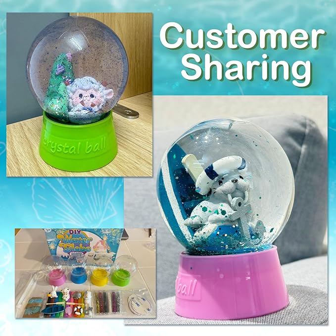 Make Your Own Water Globe - Snow Water Stem Projects DIY Activities Glitters Supplies Perfect Arts and Crafts Clay for Girls Boys Kids