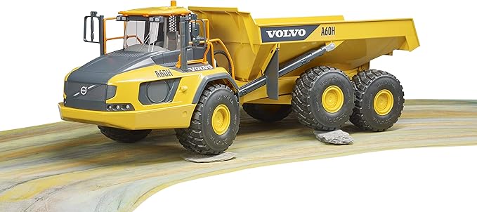 Bruder Volvo A60H Hauler for Construction Pretend Play Indoors, Outdoors, in Sand and Snow, 02455