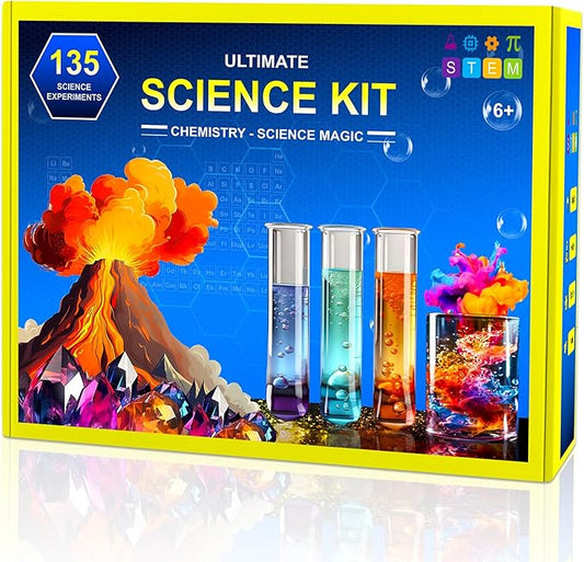 Science Kits for Kids Age 8-12, 135 Science Experiment Magic Kit - STEM Educational Toys, Chemistry Set for Kids, Erupting Volcano, Birthday for 5-7 Years Old Boys Girls Kids