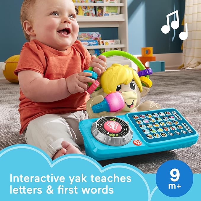 Fisher-Price Baby Learning Toy Link Squad A to Z Yak with Interactive Music & Lights for Ages 9+ Months, Compatible Only with Link Squad Items