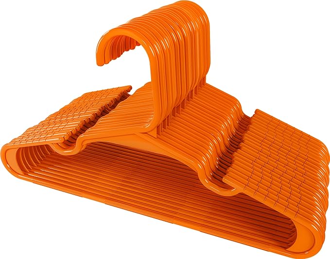 Utopia Home 40 Pack Kids Hangers - 11.5 Inch Plastic Baby Hangers for Closet - Childrens Hanger for Clothes & Infant Hanger for Closet - Ideal for Everyday Standard Use (Orange)