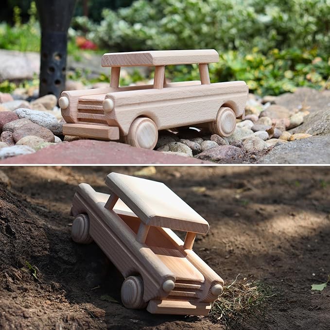 Wooden Car Trabant - DIY Wooden Cars - Toy Car for Kids & Adults - Handmade Wooden Toys - Preschool Learning Activities - Toddler Car - Educational Toys - Solid Wood