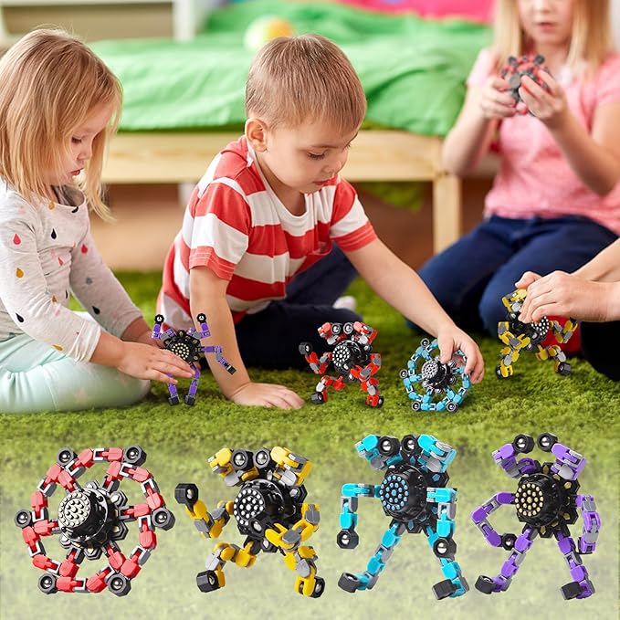 Stcoking Stuffer Gifts Fidget Spinners for Kids and Adults Stress Relief Sensory Fidget Toys for Boys and Girls Fingertip Gyros for ADHD Autism for Kids 2 Pcs