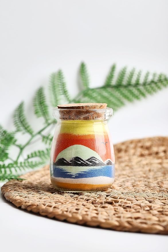 YUANLUGV Sand Art Bottles, Colored Sand with Luminous Sand Art Crafts for Gift Kids, Elegant and Exquisite Sand Art Craft Bottle,Gifts for Girls Boys Kids Women Birthday (d)