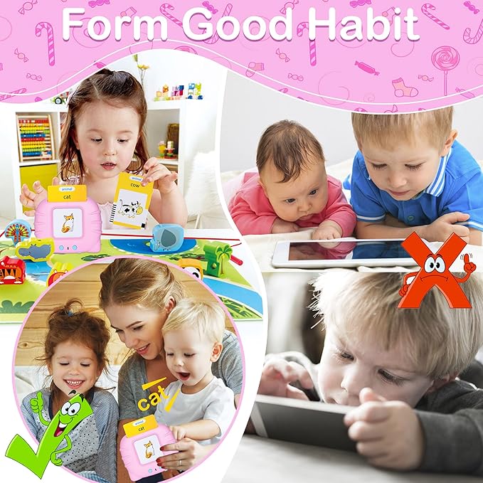 510 Talking Flash Cards for Toddlers 2-4 Years,Pocket Speech for Toddlers,Autism Sensory Toys,Learning Montessori Toys,Speech Therapy Toys for Kids Toddlers
