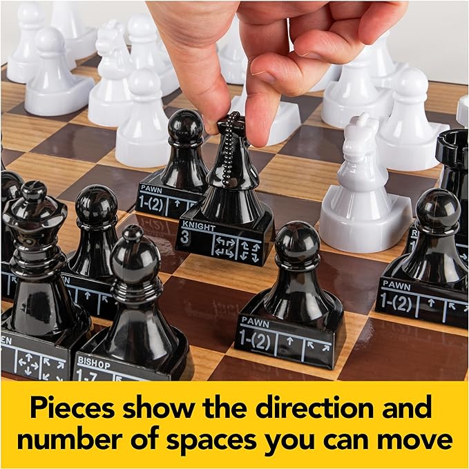 Spin Master Games, Cardinal Classics Chess Teacher, Learn to Play Strategy Board Games for Beginners, Chess, 2 Players, for Kids Ages 8 & Up