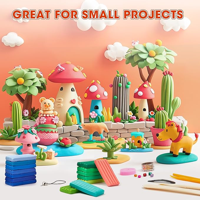 VigorFun 194 PCS Polymer Clay Kit with Sculpting Tools and Accessories, 83 Colors Non-Toxic Modeling Clay for Kids, DIY Oven Bake Clay, Arts and Crafts Gift Set for Kids Adults and Beginners