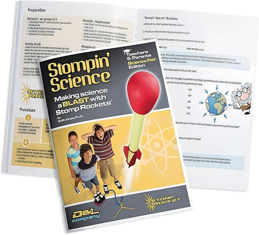 Stomp Rocket Stompin' Science Book - Use with Toys Rocket Launcher Kits for Kids - Introduction to STEM Educational Book for Boys & Girls, Fun, Interactive Outdoor Play, Learning Activity & Discovery