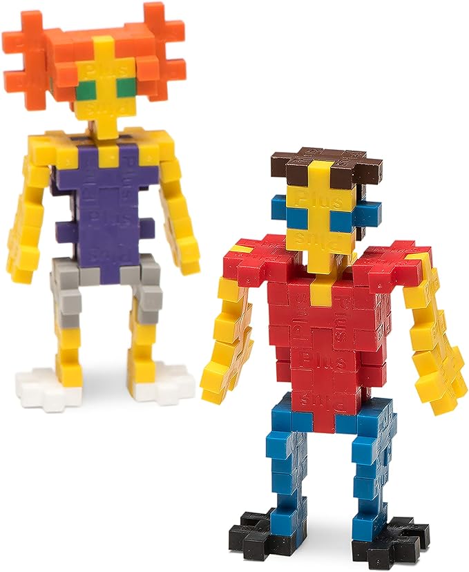 PLUS PLUS 240 Piece Interlocking Building Blocks for Kids, Open Ended Connecting Toys, STEM Bin Mini Manipulatives - Basic Mix Play Tube & Baseplate