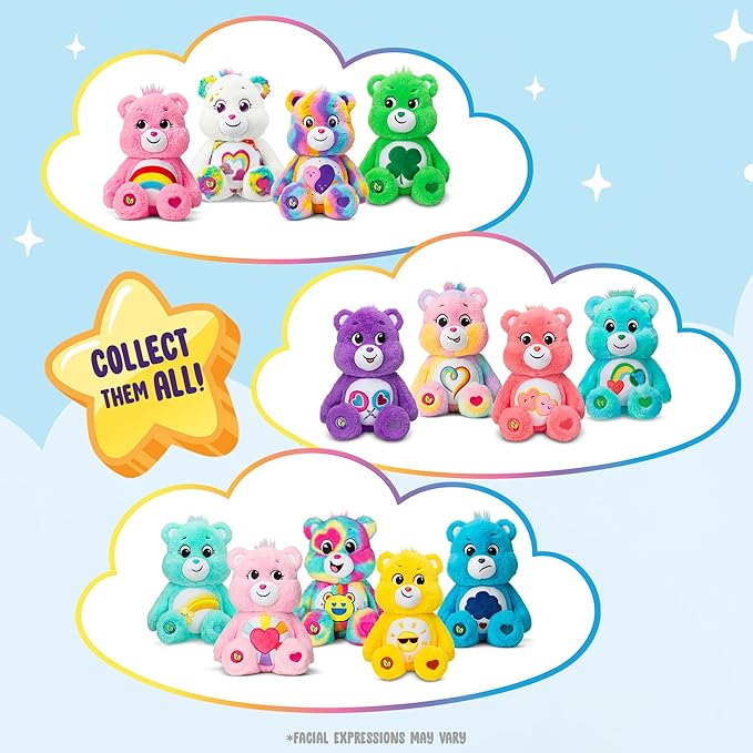 Care Bears 14" Funshine Bear Plushie - Medium Size - Yellow Plush for Ages 4+ – Perfect Stuffed Animal Holiday, Birthday Gift, Super Soft and Cuddly – Good For Girls and Boys, Employees, Collectors