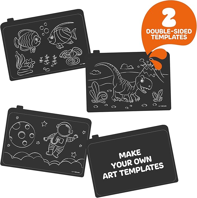 Discovery™ Deluxe Light Designer 6-In-1 Art Board – Includes 3D Glasses, 6 Washable Markers, Templates, 12 Light Modes| Kids Drawing Tablet, LED Scribble Doodle Electronic Drawing Pad Activity Toy Set