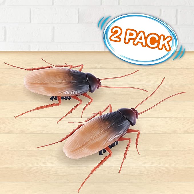 Robo Alive Scuttling Cockroach Battery-Powered Robotic Toy (2 Pack) (Custom Packaging) by ZURU