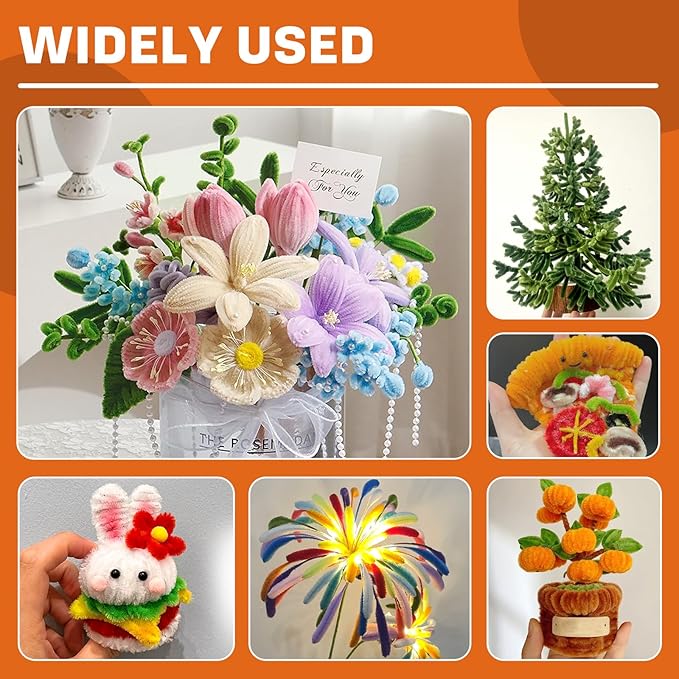 180 Pieces Pipe Cleaners Chenille Stem, Craft Pipe Cleaners, 11.8inch Christmas Pipe Cleaners Chenille Stems for Mother’s Day DIY Art Crafts Decorations Supplies (Red)