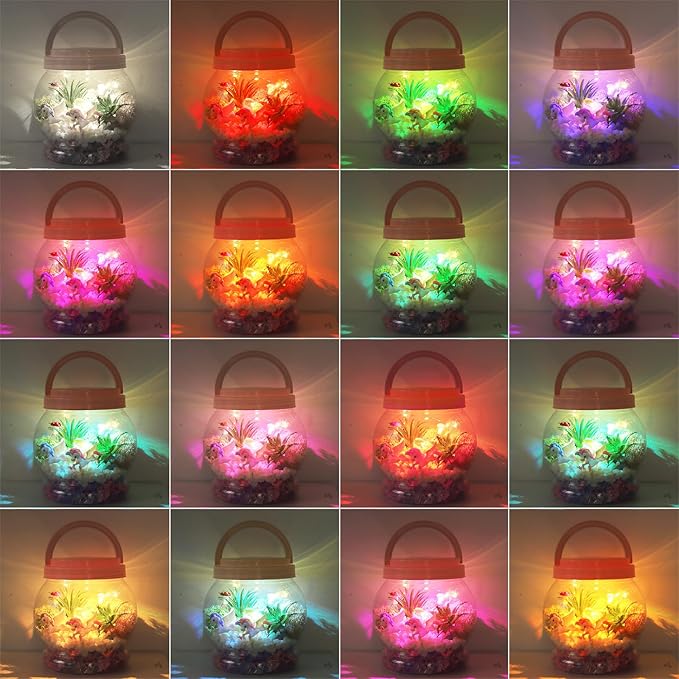 Unicorn Terrarium Kit for Kids, Birthday Gifts for Girls, Unicorn Toys, LED Night Light Up & Remote, DIY Unicorn Arts and Crafts Kit for Kids Age 4 5 6 7 8-12 Year Old