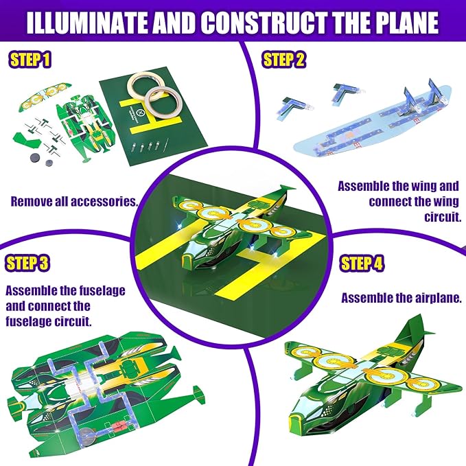Japace Electricity Science Kits for Kids Age 8-10-12-14, 10 STEM Projects, Paper Circuits Activities, Physics Lab Experiments for Learning & Education, Christmas Birthday Gifts for 8+ Boys Girls