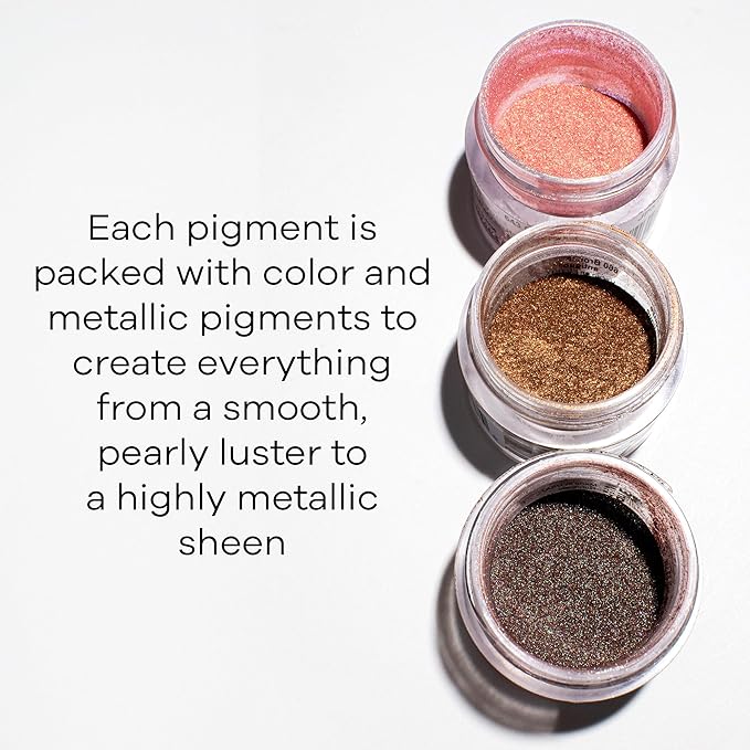 Jacquard Pearl Ex Pigment Powder Series 1 12 Color Set 3 Gram Jars - Loose Mica Powder for Epoxy Resin, Watercolors, Calligraphy Ink & Clay - Epoxy Pigment Powder - Epoxy Resin Color
