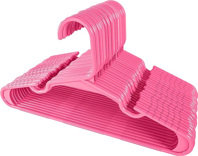 Utopia Home 240 Pack Kids Hangers - 11.5 Inch Plastic Baby Hangers for Closet - Childrens Hangers for Clothes & Infant Hangers for Closet - Ideal for Everyday Standard Use (Pink)