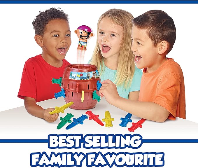 TOMY Pop Up Pirate Board Game - Swashbuckling Kids Games for Family Game Night - Christmas Gifts for Kids Fun Christmas Games and Ideas for Holiday Gifts - Family Board Games for Kids Ages 4 and Up