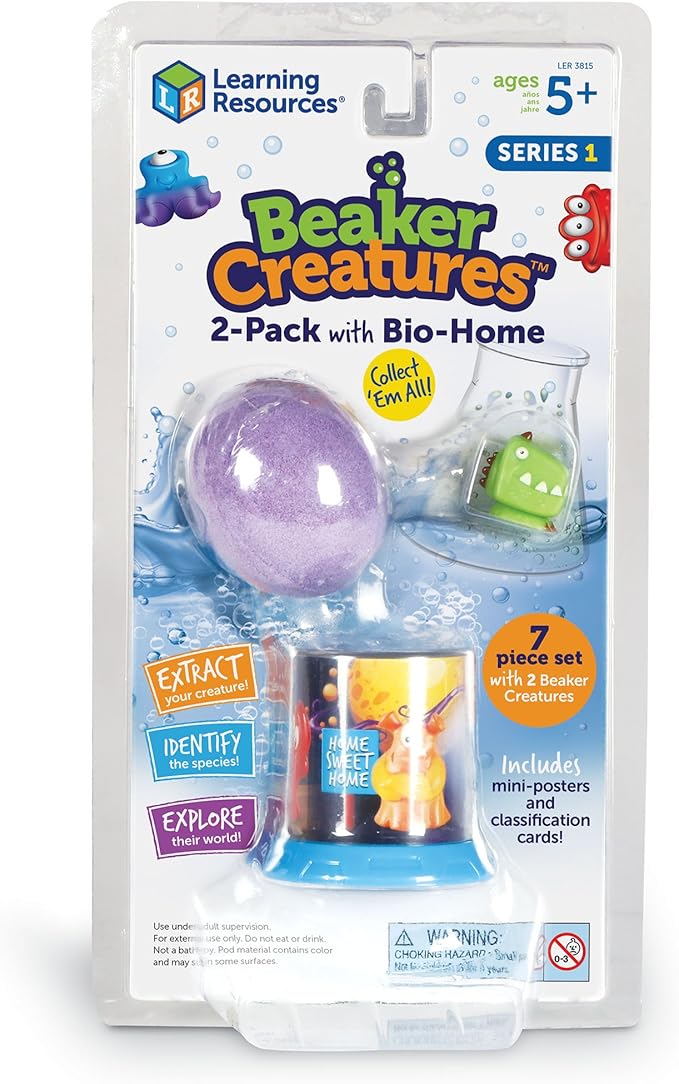 Learning Resources Beaker Creatures Series 1 Bio-Home, Kid Science Experiments, 7 Pieces, Ages 5+
