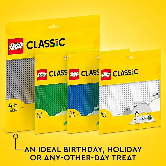 LEGO Classic Blue Baseplate 11025 Building Toy Set for Preschool Kids, Boys, and Girls Ages 4+ (1 Pieces)