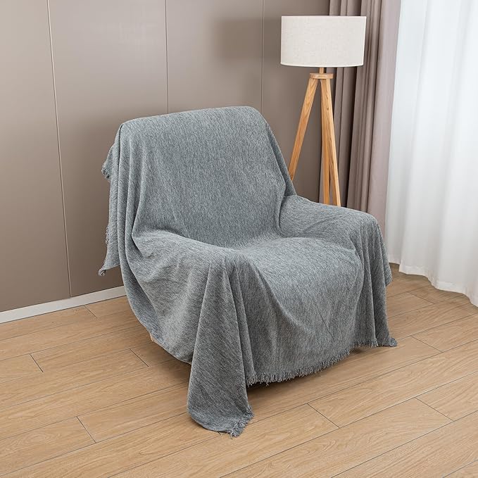 Recliner Chair Covers Lazy Boy Recliner Covers Armchair Cover Blanket Sofa Thick Soft Fabric Living Room Bedroom Throw Washable Sofa Slipcovers for Pets Kids (Gray)