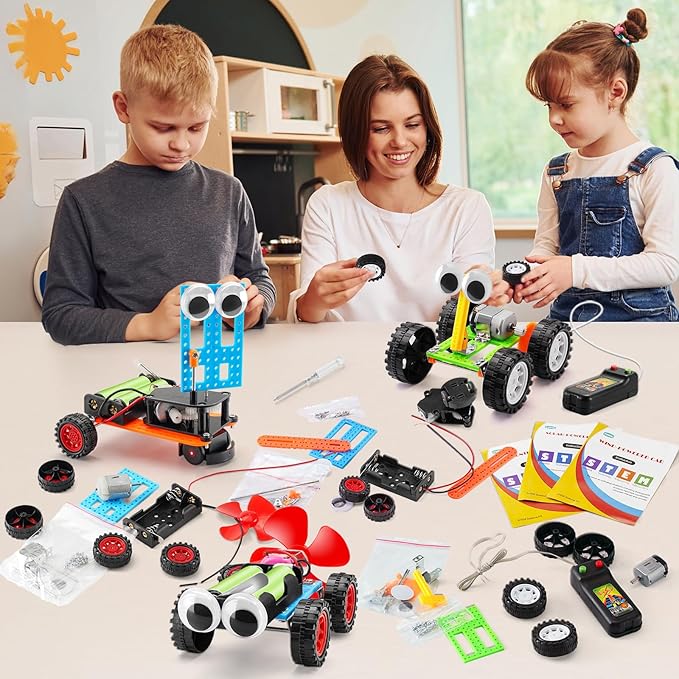 STEM Kits for Kids Age 8-10, STEM Toys for 6 7 8 10 12 Year Old Boys Girls Gifts, Robot Building Kits for Boys Crafts 8-12 5-7, Science Experiments for Kids 5 6-8 8-13, Car Engineering Activities Kit