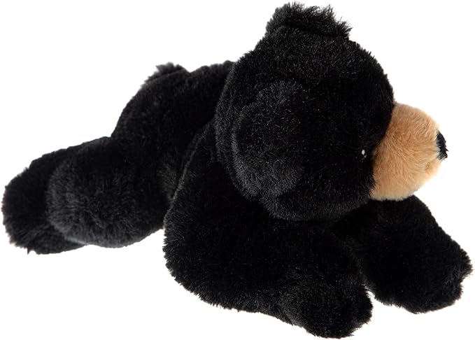 Wild Republic EcoKins Mini Black Bear Stuffed Animal 8 inch, Eco Friendly Gifts for Kids, Plush Toy, Handcrafted Using 7 Recycled Plastic Water Bottles (24807)
