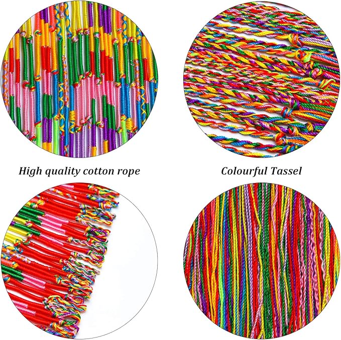 Resinta 40 Pieces Handmade Braided Bracelets Assorted Colors Friendship Cords Thread Bracelets Party Supply Favors for Wrist Anklet