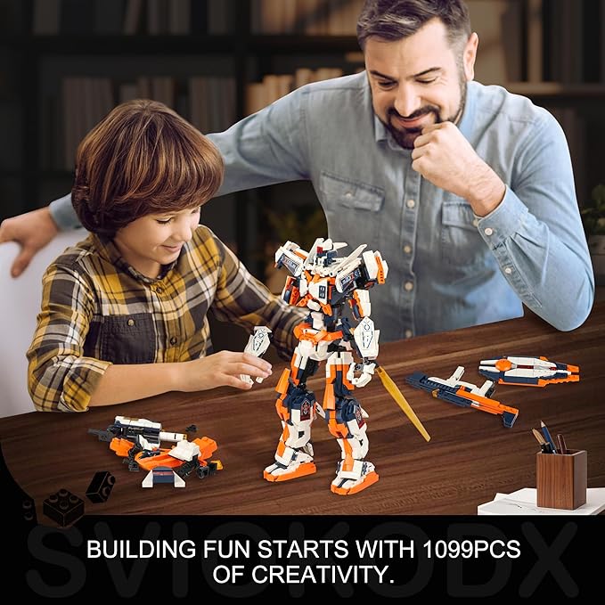SVIOKODX Mecha Building Block Sets,Liberator of Firmaments Robot Model Kits for Adults,Cool Bricks Mech,Collectible Kits for Kids Boys 8+ (1451 PCS)