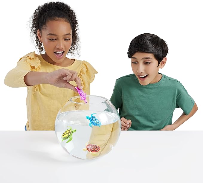 ROBO ALIVE Robo Turtle Robotic Swimming Turtle (Orange + Blue) by ZURU Water Activated, Comes with Batteries, Amazon Exclusive (2 Pack)