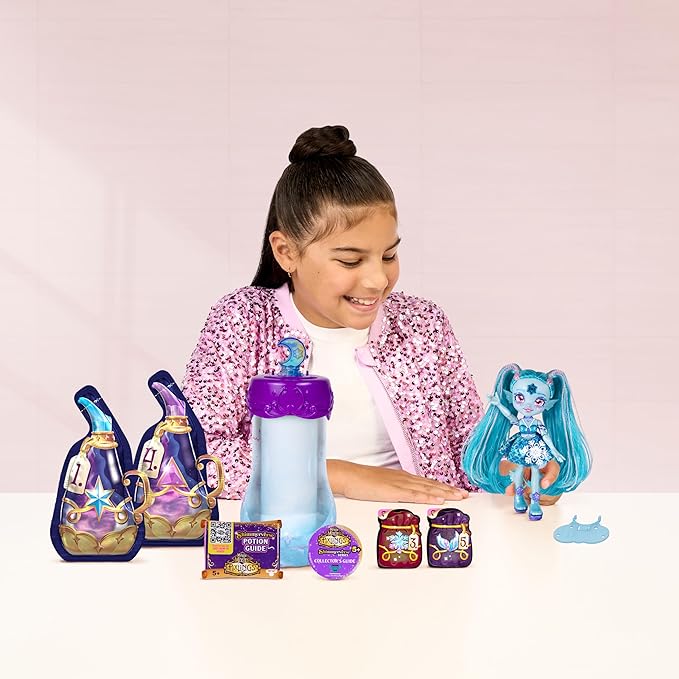 Magic Mixies Pixlings Shimmerverse Series, Create & Mix Magic Potion to Magically Reveal Marena The Ice Mermaid, This Beautiful 6.5" Shimmerverse Pixling Fashion Doll Appears Inside The Potion Bottle