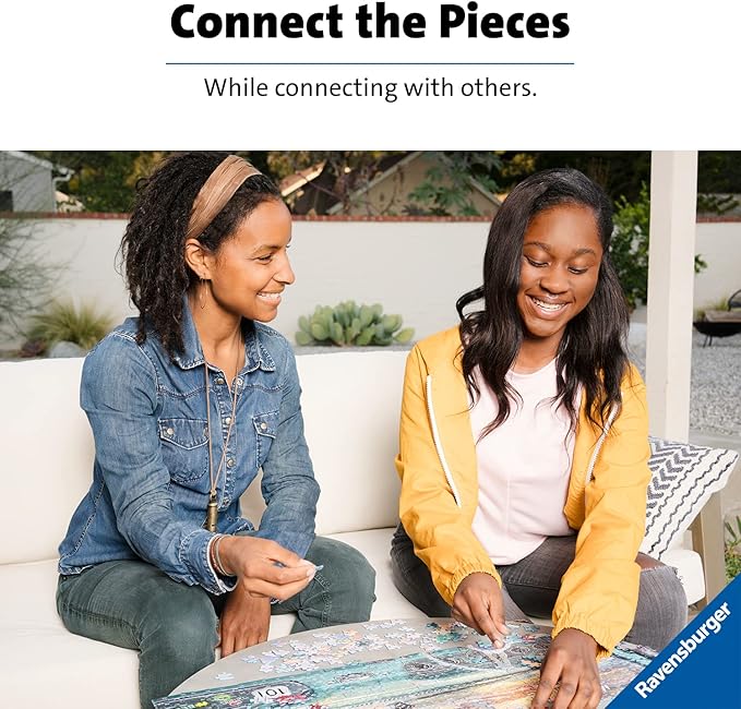 Ravensburger Minecraft Mosaic - 1000 Piece Jigsaw Puzzle for Kids and Adults | Unique Softclick Technology | Vibrant, Glare-Free Imagery | FSC Certified Eco-Friendly Material