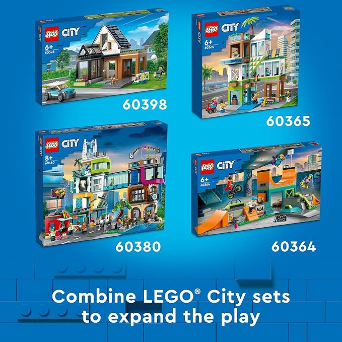LEGO City Car Wash 60362 Building Toy Set, Fun Gift Idea for Kids Ages 6+, Features Spinnable Washer Brushes and Includes an Automobile and 2 Minifigures