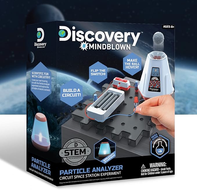 Discovery #MINDBLOWN Particle Analyzer Circuitry Set, Build-it-Yourself Engineering Toy Kit, Explore The Science of Motion, Great Gift for Kids, 9-Piece, Ages 8+