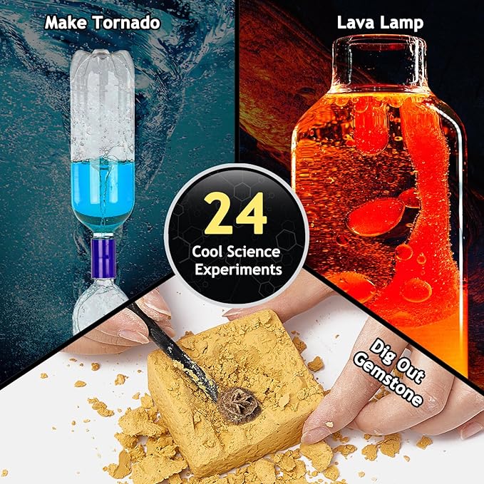 Japace My Birthday Countdown Calendar for Kids, Science Kit with 24 Days of Fun Experiments, A Unique Present for Birthday & Advent, Creative STEM Gift Ideas for Boys and Girls