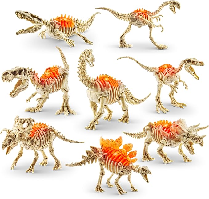 Robo Alive Mini Dino Fossil Find (2 Pack, Gigantoraptor & Stegosaurus) by ZURU Boys 5+ Dig and Discover, STEM, Excavate Prehistoric Fossils, Educational Toys, Great Science Kit Gift for Girls and Boy