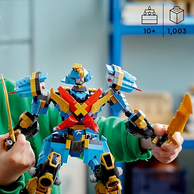 LEGO NINJAGO Nya's Samurai X MECH Action Figure, 71775 Robot Ninja Toy with Golden Jay Plus 7 Minifigures