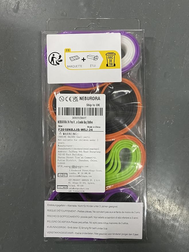 NEBURORA 24 Pcs Halloween Rubber Bracelets Silicone Wristbands Halloween Party Favors Trick or Treat Gifts Goodie Bag Stuffers