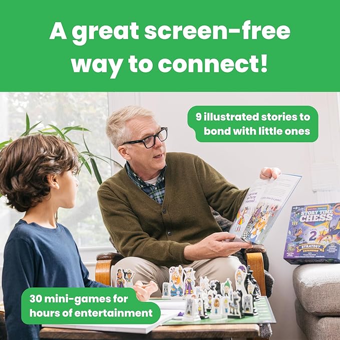 Story Time Chess - Kids Chess Set (Level 2 Strategy Expansion) Chess for Kids, Chess Game Toddlers, Learning Games for Kids, Boys & Girls Ages 3-103, No Stress Chess Game, Chess for Beginners