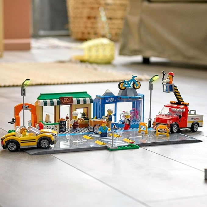 LEGO City Shopping Street 60306 Building Kit; Cool Building Toy for Kids, New 2021 (533 Pieces)