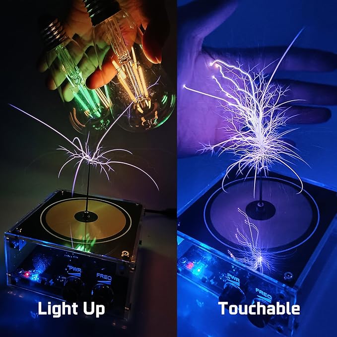 Tesla Coil Musical Speaker Plasma Storm Cool Desktop Gadgets Electric Toys Bobina De Tesla Electrica Artificial Lightning Science Physical Toy Model