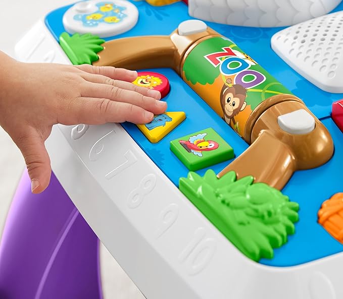 Fisher-Price Baby to Toddler Toy Laugh & Learn Around The Town Learning Activity Table with Music & Lights for Infants Ages 6+ Months (Amazon Exclusive)