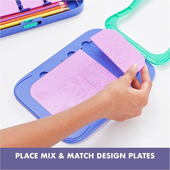 Spin Master Truly You! Character Creator Drawing Kit with Mix and Match Diverse Fashion Design Plates, 11 Colored Pencils, Arts & Crafts Kids Toys Ages 8 and up