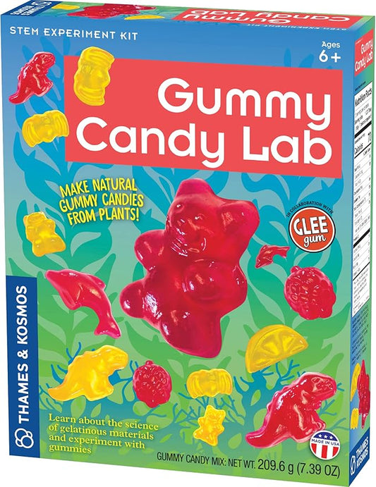 Thames & Kosmos Gummy Candy Lab - Bears, Fruit, Dolphins & Dinosaurs! Sweet Science STEM Experiment Kit, Make Your Own Gummy Candies in Cool Shapes & Colors | Learn Chemistry | New & Improved Formula