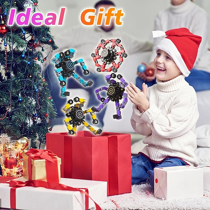 Stcoking Stuffer Gifts Fidget Spinners for Kids and Adults Stress Relief Sensory Fidget Toys for Boys and Girls Fingertip Gyros for ADHD Autism for Kids 2 Pcs