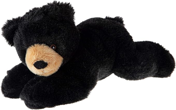 Wild Republic EcoKins Mini Black Bear Stuffed Animal 8 inch, Eco Friendly Gifts for Kids, Plush Toy, Handcrafted Using 7 Recycled Plastic Water Bottles (24807)