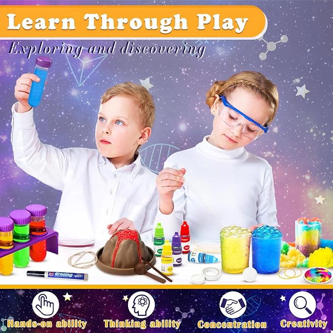 Science Kits for Kids,239+Science Experiments STEM Educational Toys with Volcano Eruption & Chemistry Set,Birthday Gift for Boys & Girls Ages 5-7-8-12