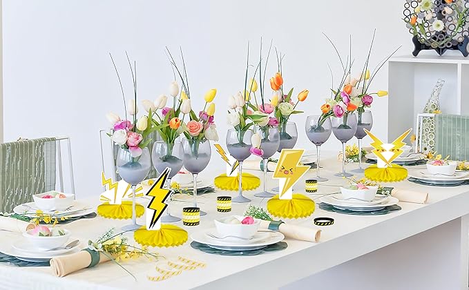 24 Lightning bolt Rubber Bracelets Silicone Wristbands,for Flash Weather Birthday Gender reveal Party Favors Supplies Decorations Favors