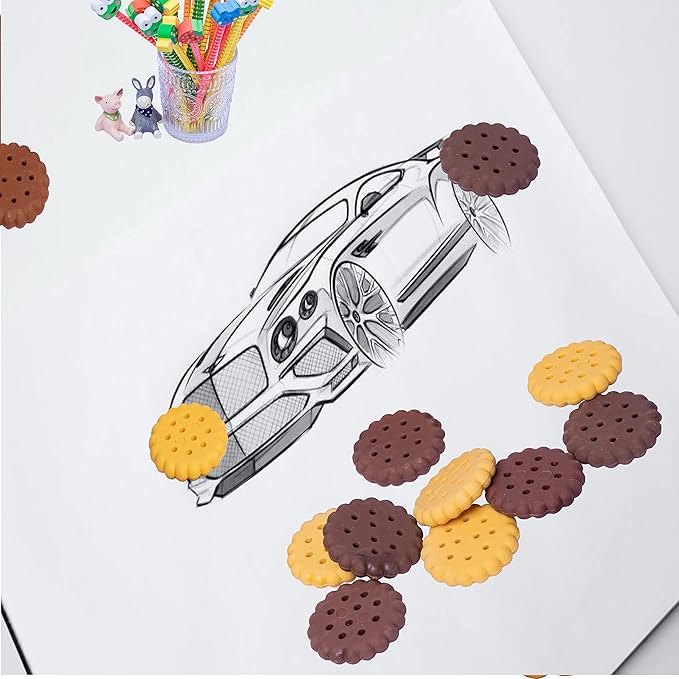 KR. LIF Cookie Food Erasers Set Cute Erasers for Kids Bulk- 6 Packs 36 PCS - Novelty Puzzle Erasers