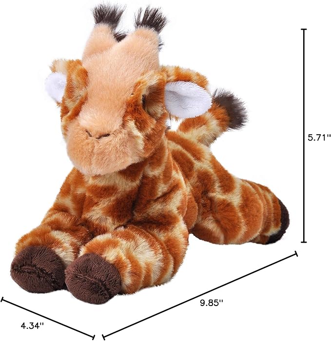Wild Republic EcoKins Mini Giraffe Stuffed Animal 8 inch, Eco Friendly Gifts for Kids, Plush Toy, Handcrafted Using 7 Recycled Plastic Water Bottles